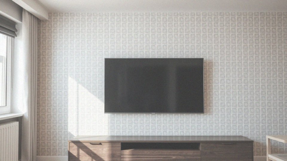 Jak tapeta z subtelnym wzorem może podkreślić telewizor na ścianie?